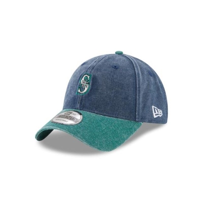 Seattle Mariners Gorra | New Era MLB Rugged Canvas 9twenty Adjustable Cap Mexico - Azules
